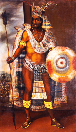 Montezuma II, die laaste keiser van die Asteke.